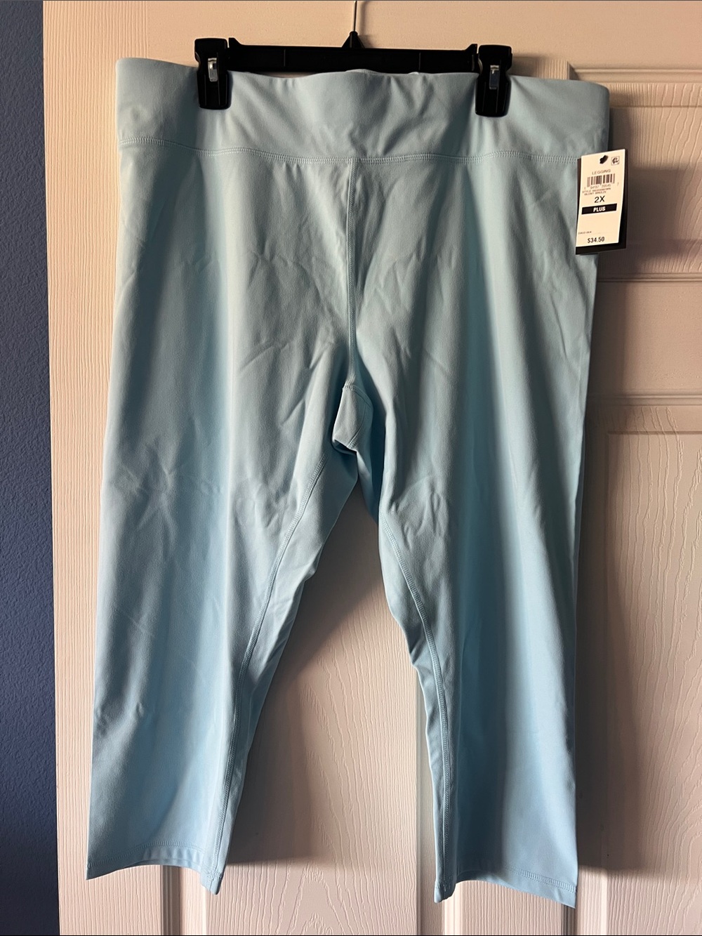 Ideology Light Blue Capri Leggings NEW 2X